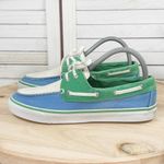 Sperry  Top Sider Biscayne Canvas Boat Shoes Colorblock Green Blue White Size 7.5 Photo 2