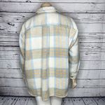 Grace+Karma Womens NWT Size 1X Tan & Blue Plaid Shacket Photo 2