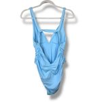 l*space L NWT Sydney Sky Blue Plunging Cutout Back One-Piece Swimsuit Size 12 Photo 4
