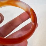 Vintage Orange White Agate Bracelet Estate Jewelry Photo 4
