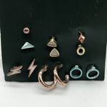 Wild Fable Stud Earrings Set Mix & Match Hoops Accent Lightning Gold Tone Photo 1