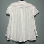 We The Free  Float Away Women’s White Cotton Button Down Shirt Oversized Size XS Photo 2