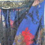 Free People Intimately Womens Oversized XS floral black lace trim tank top Photo 6