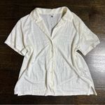 Banana Republic Short Sleeve Linen Resort Shirt in Iced Vanilla Photo 1
