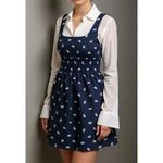 Hill House Cher Mini Dress, Navy Floral Jacquard, XS Photo 1