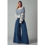 Urban Daizy Floral Embroidered Striped Knit Sweater Photo 4