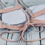 None Strappy Bandeau Bikini w/ Brazilian Bottoms Padded Photo 3