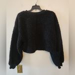 Wild Fable  Sherpa black fleece cropped sweater size womens small oversized Photo 1