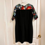 Nina Leonard FINAL PRICE  Mesh Embellished Black Dress Photo 7