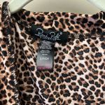 Rene Rofe Sleepwear Leopard Cheetah Print Robe Bathrobe Brown Photo 1
