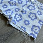 SheIn White Blue Flower High Rise Jean Shorts Size XS Photo 1