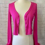 Boutique NEW Pink Feathered Cardigan Photo 2