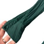 Madewell Novel Dress Smoky Spruce Green Button Up Long Sleeve Mini Fall Dress XS Photo 5