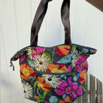 Vera Bradley F Nylon Tote Bag City Shopper in Jazzy Blooms 22x15” W Photo 0