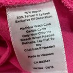 Talbots Chinch Hem Long Sleeve T Shirt Pink Navy Blue Medium Photo 9