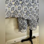 Lavender Brown NTM: , Black & Cream Print with Gold Threads Mini Dress Sz L Photo 7