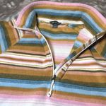 Eddie Bauer 1/4 Zip Sweater Womens Large Multicolor Striped Fleece Pullover Photo 4