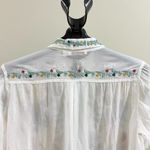 Johnny Was NWOT  Embroidered Floral Bird Long Sleeve Bohemia SHIRT Blouse Sz S Photo 10