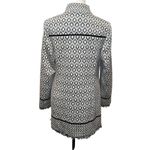 Chico’s Ivory Black Gold Jacquard Knit Fringe Blazer Jacket Size 4 (Chico’s 0) Photo 4
