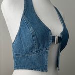 SheIn Blue Denim Halter Tank Top Photo 5