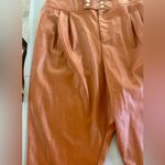 Fashion to figure  Faux Leather Pleather Suspender Pants Bibs Size 2 Plus Size Photo 1