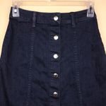Tommy Hilfiger Women’s Dark Wash Denim Button-Up A-Line Skirt Photo 1