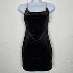 Lucy in the Sky  Glitter Velvet Bodycon Dress in Black Size Small Photo 2