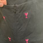 Lilypod Strapless black dress with pink martinis woman Size 10 casual or dressy Photo 4