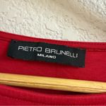 Pietro Brunelli Milano Red Cold Shoulder Maternity Shirt Dress Size Small Photo 2