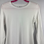 Felina  Womens Long Sleeve Crew Neck Tee White Size S Photo 0