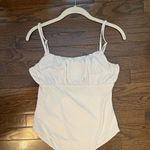 Princess Polly  White Ruched Bodysuit Photo 0