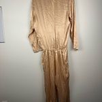 Mable Satin Alinia Front Tied Long Sleeves Blush Pink Jumpsuit Women’s Sz S Photo 9