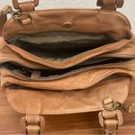 Cole Haan Vintage Camel Tan Leather Triple Compartment Satchel Crossbody Bag Photo 8