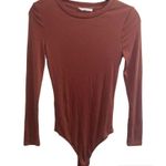 Elodie ✨ Women's Long Sleeve Sz Medium Mauve Bodysuit Ribbed T Shirts Jumpsuit✨ Photo 3