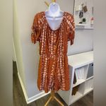 Derek Heart NWT rust orange off-the-shoulder floral print romper Size 3X Photo 2