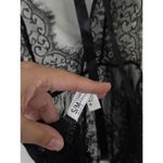 Oh La La Cheri Naomi Plunge Neck Lace Bodysuit Size Medium in Black Photo 4