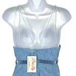 Pink Lily  Lace Cutout Mini Dress Light Blue Size Small NWT Photo 5