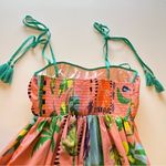 Love Wednesday Tropical Print Cotton maxi dress, spaghetti straps, coral, NWT, M Size M Photo 10