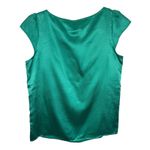 The Limited  Bright Green Satin Cap Sleeve Pleated Lightweight Blouse Size S Photo 1