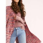 Free People Waffle Thermal Crew Medieval Lace Up Sleeves Pleated Shoulder XS Photo 3