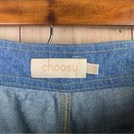 Choosy Blue and Tan Denim Jean Shorts with Bow Belt Size 10 Photo 4