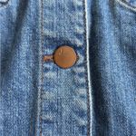 J Brand EUC Bowie Jacket Two Toned Coated Sleeve Denim Blue Black Small Photo 4