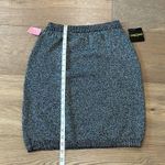 Jeanne pierre 90s SILVER TONE SPARKLING METALLIC KNIT PENCIL SKIRT KNEE LENGTH S Photo 4