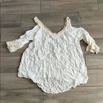 Surf Gypsy  Off-Shoulder White Lace Blouse Photo 4