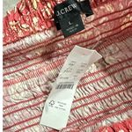 J.Crew  Mini Dress Women's Large Pink White Floral Smocked Halter Ruffle V-Neck Photo 6