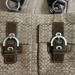 Coach Monogram Suede Vintage Y2K Hand Bag Tote Satchel Women Casual Photo 3