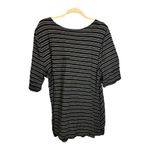 Habitat  Clothes to Live in Blouse Women's Size 1X‎ Tunic Stripes Black Silver Photo 1