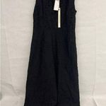 NWT Jonathan Simkhai Scallop Edge Embroidered Jumpsuit Black Embroidered SZ 4 Photo 5
