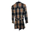 Boutique Plaid Black & Rust Chest Pocket Mini Shirt Dress Medium Photo 6