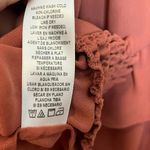 frame denim FRAME Smocked Chiffon Blouse Women’s Size Medium Spice Ruffle High Neck Long Photo 9